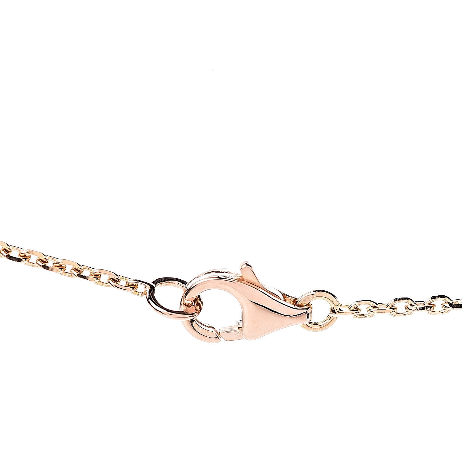 Van Cleef & Arpels 18K Rose Gold Diamond Carnelian Vintage Alhambra Pendant Necklace 6 of 7