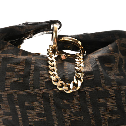 Fendi Zucca Small Chef Chain Hobo Tobacco 7 of 9