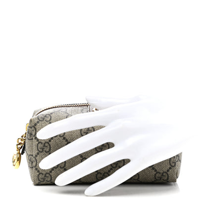 Gucci Soft GG Supreme Monogram Calfskin Small Ophidia Cosmetic Case Beige Ebony New Acero 2 of 8
