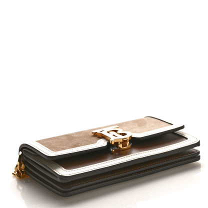 Burberry Suede Calfskin Large Jessie Chain TB Bag Biscuit 4 of 9