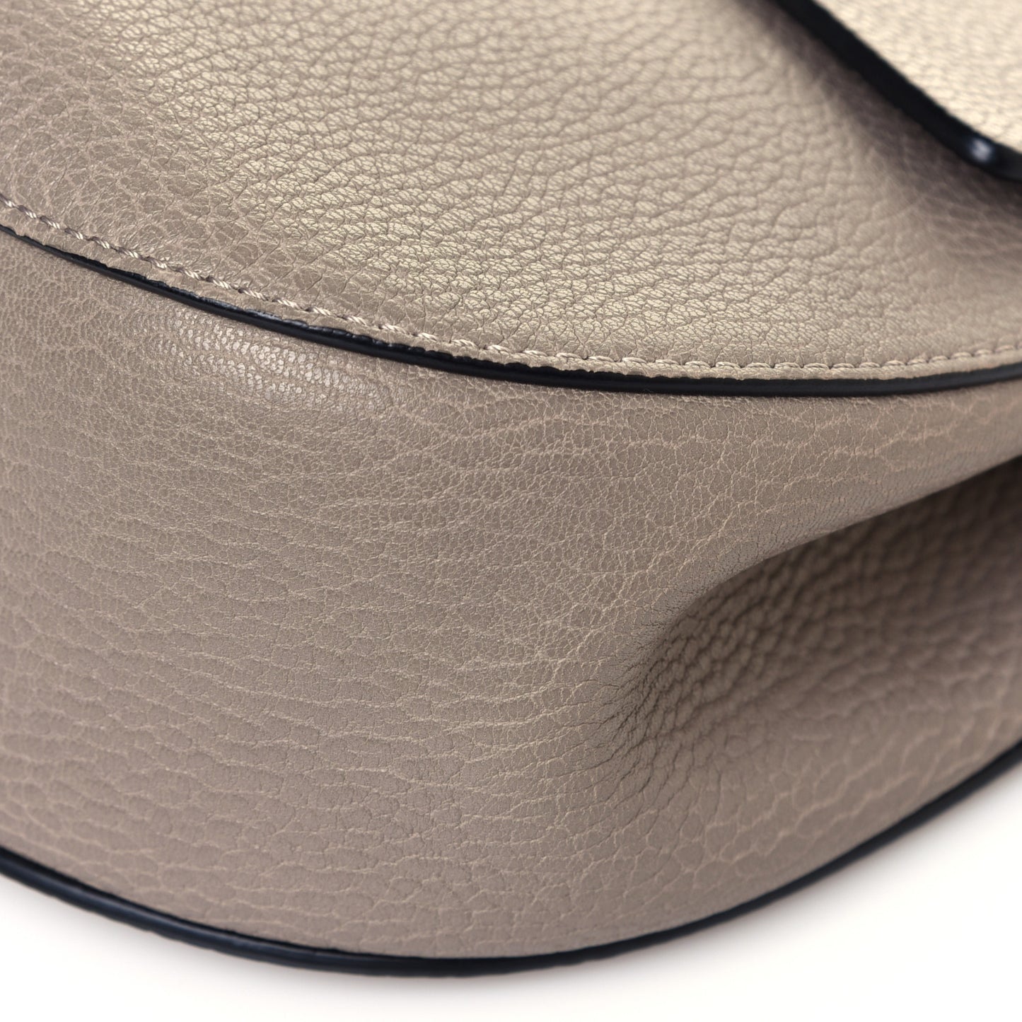 Grained Lambskin Drew Shoulder Bag Motty Grey