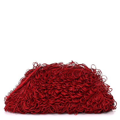 Bottega Veneta Lambskin The Sponge Mini Pouch Red 1 of 7