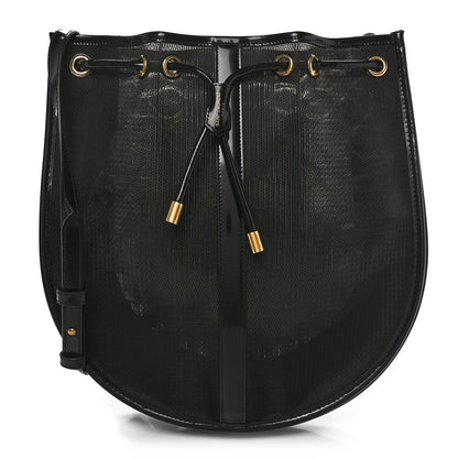 Saint Laurent Mesh Patent Calfskin Daryl Shoulder Bag Black 1 of 10