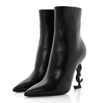 Saint Laurent Calfskin Opyum Ankle Boots 38 Black 3 of 10