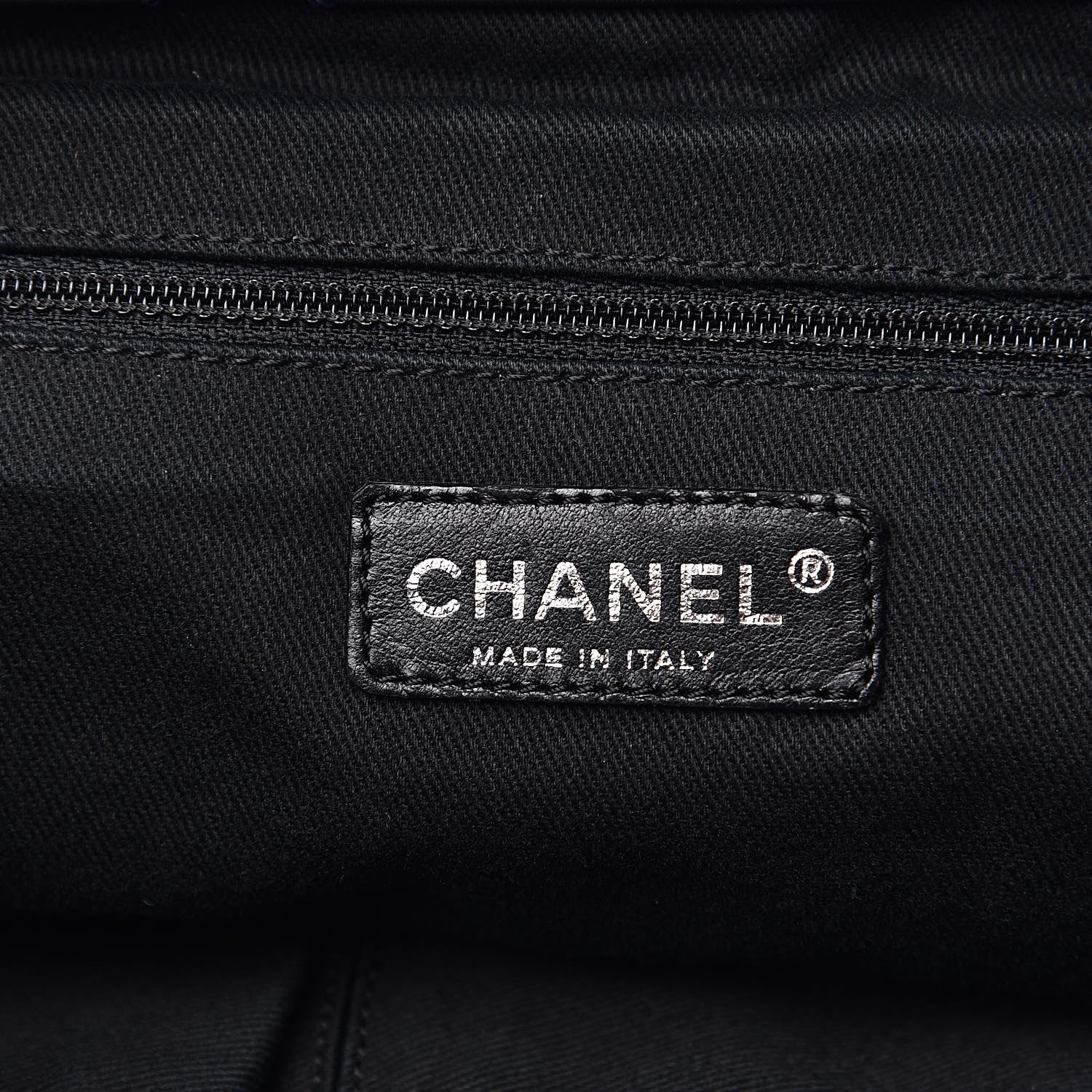 Chanel Lambskin Stitched Expandable Tote Navy 6 of 15