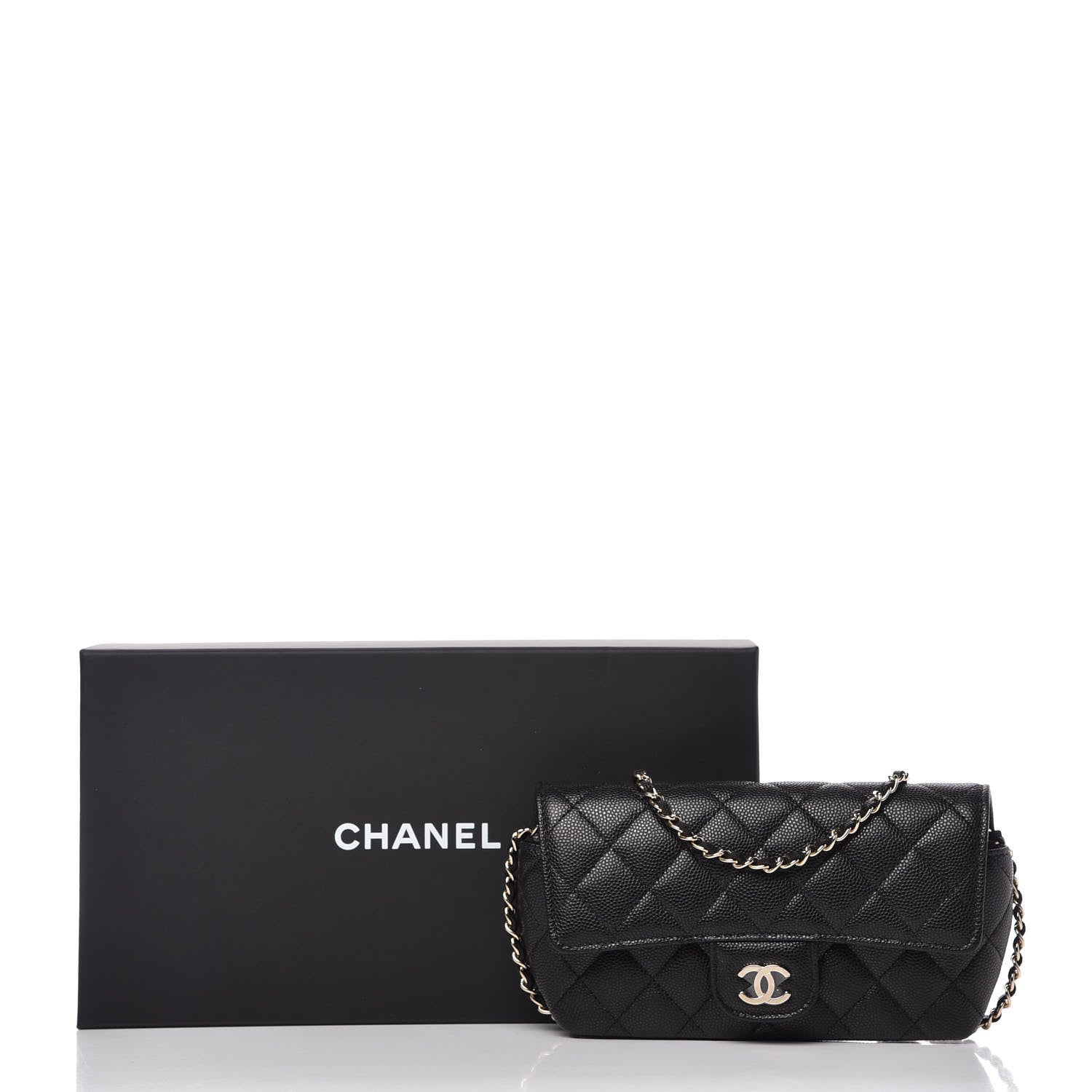 Chanel Caviar Quilted Glasses Case With Chain Black 12 of 12