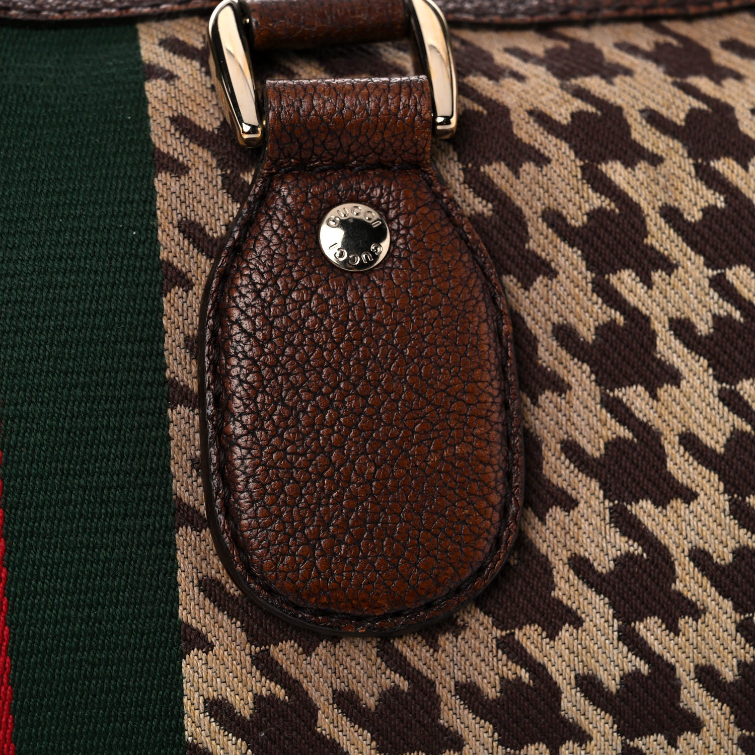 Gucci Fabric Pied De Poule Medium Seventies Web Boston Brown 24 of 36