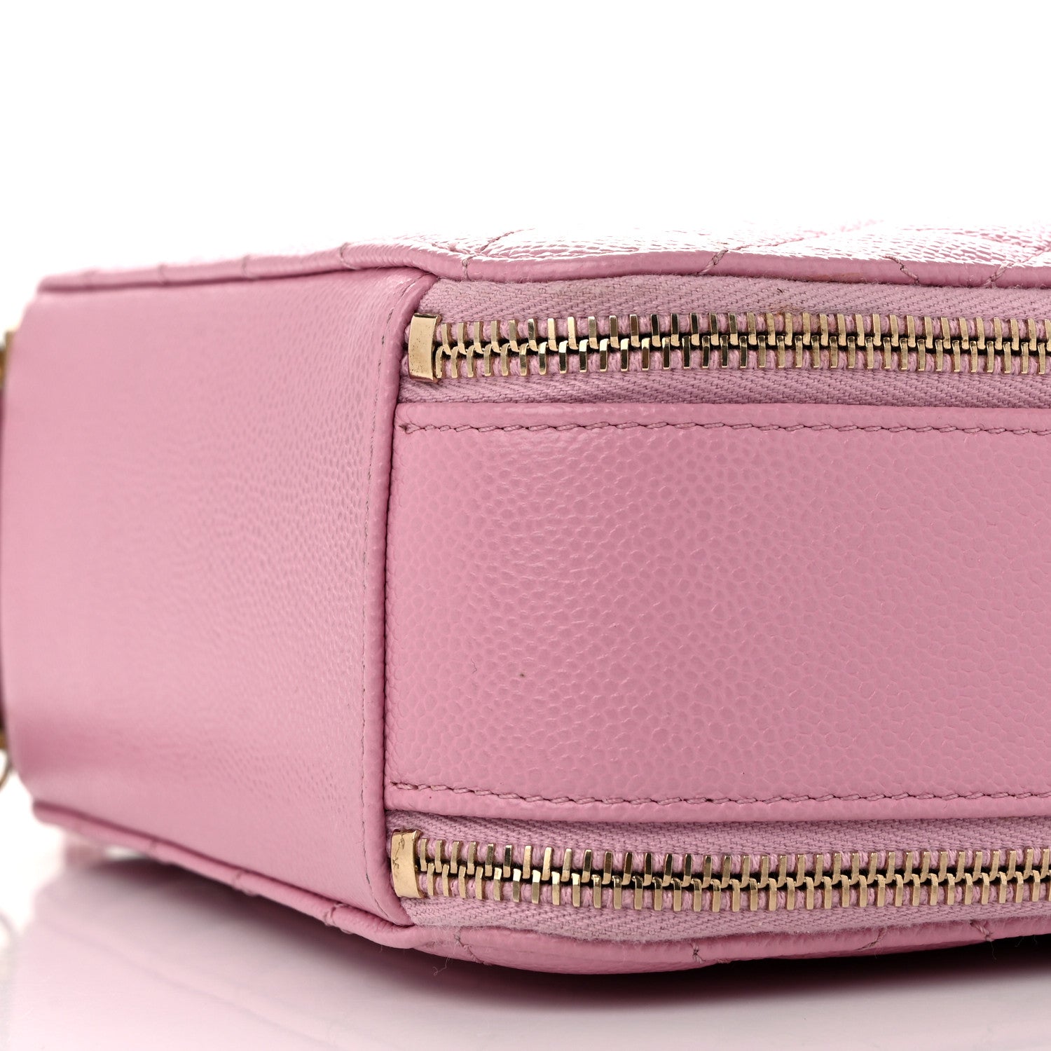 Chanel Caviar Quilted Pick Me Up Small Vanity Case Dark Pink 10 of 12