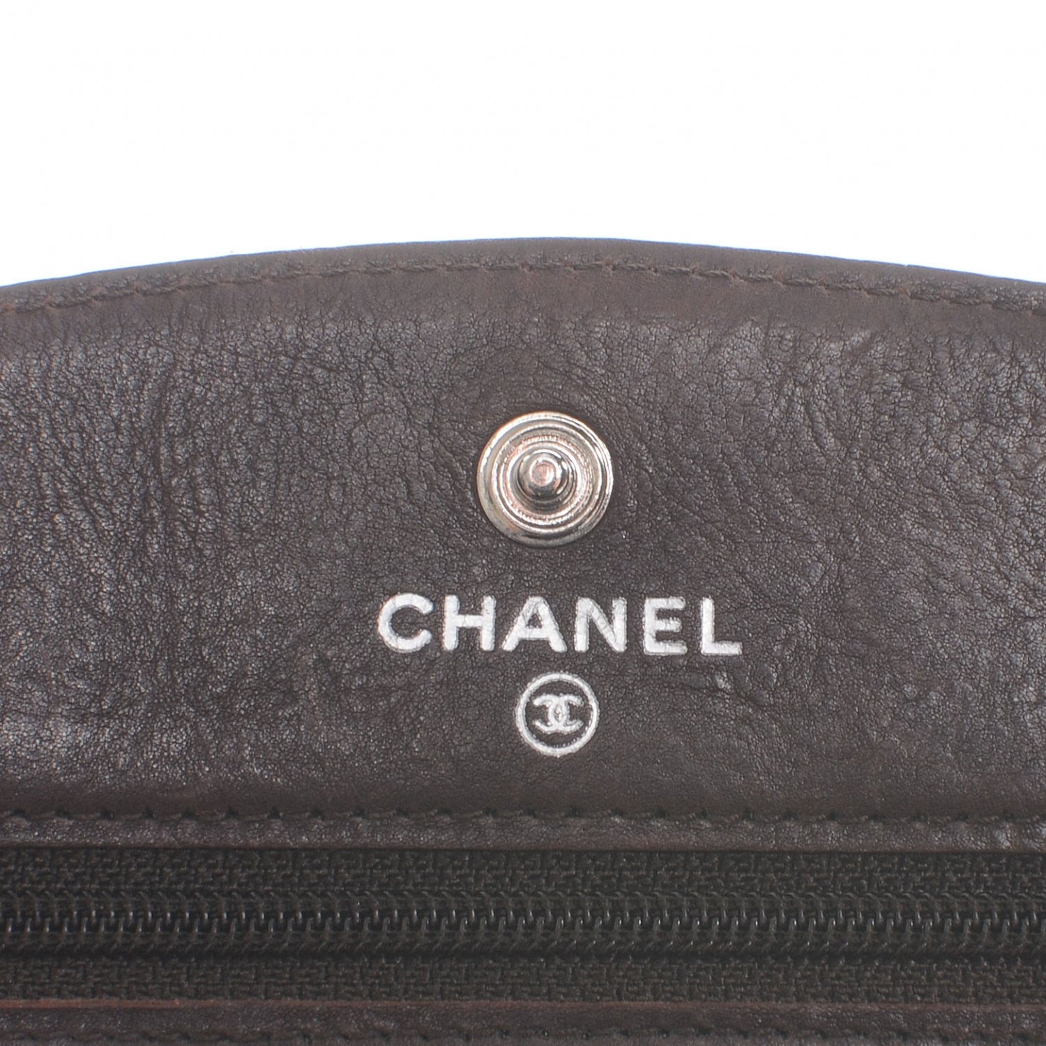 Chanel Calfskin CC Wallet on Chain WOC Brown 6 of 9
