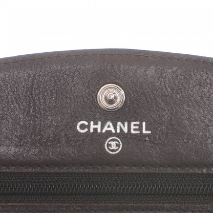 Chanel Calfskin CC Wallet on Chain WOC Brown 6 of 9