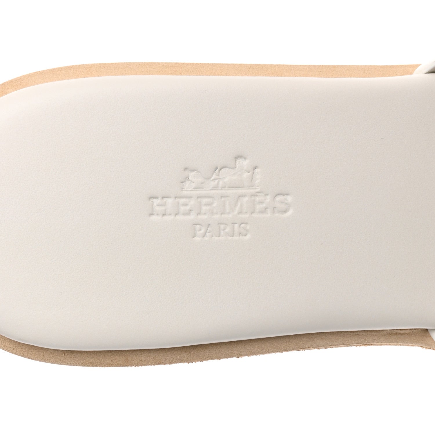 Hermes Calfskin Cork Eze 30 Sandals 38 White 7 of 10