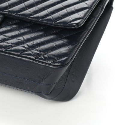 Chanel Aged Calfskin Chevron Quilted 2.55 Reissue 226 Flap Navy Blue 10 of 10