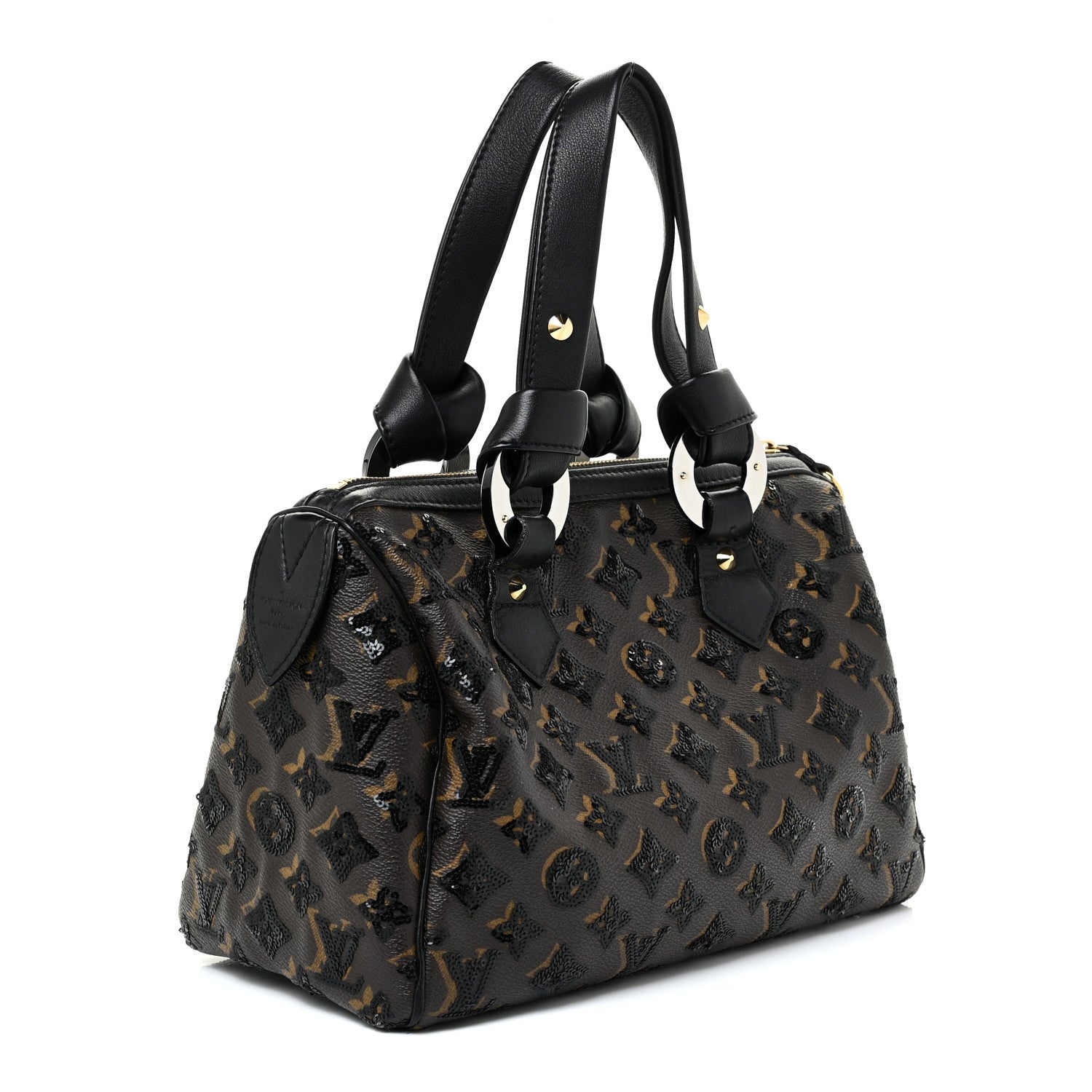 Louis Vuitton Monogram Sequins Eclipse Speedy 28 Black 3 of 11