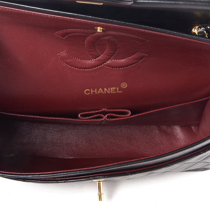 Chanel Lambskin Quilted Medium Double Flap Black 6 of 9