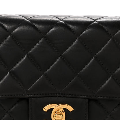 Chanel Lambskin Quilted Medium Rectangular Kelly Flap Bag Black 8 of 12