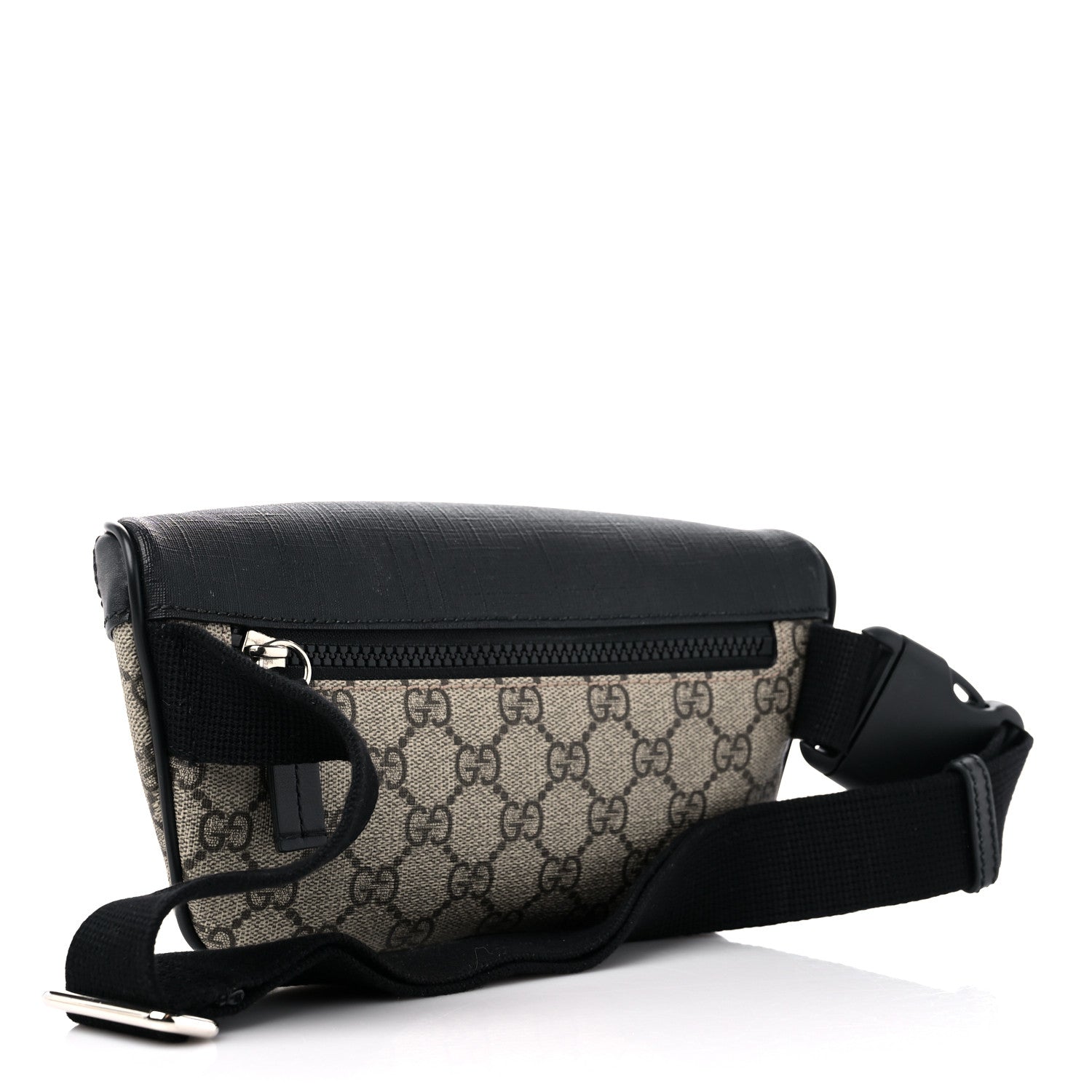 Gucci GG Supreme Monogram Belt Bag Black 2 of 9
