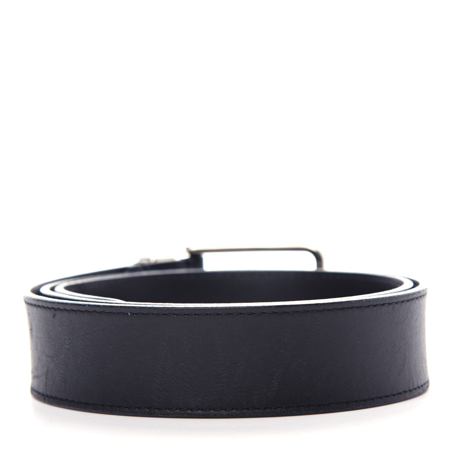 Louis Vuitton Calfskin 35mm Pont Neuf Belt 85 34 Black 2 of 7