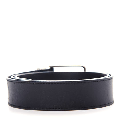 Louis Vuitton Calfskin 35mm Pont Neuf Belt 85 34 Black 2 of 7