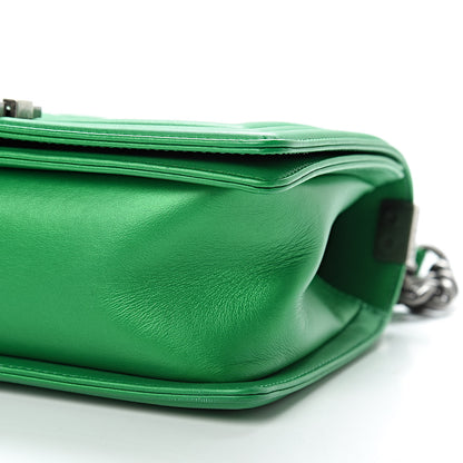 Chanel Metallic Calfskin Quilted Medium Boy Flap Green 10 of 10