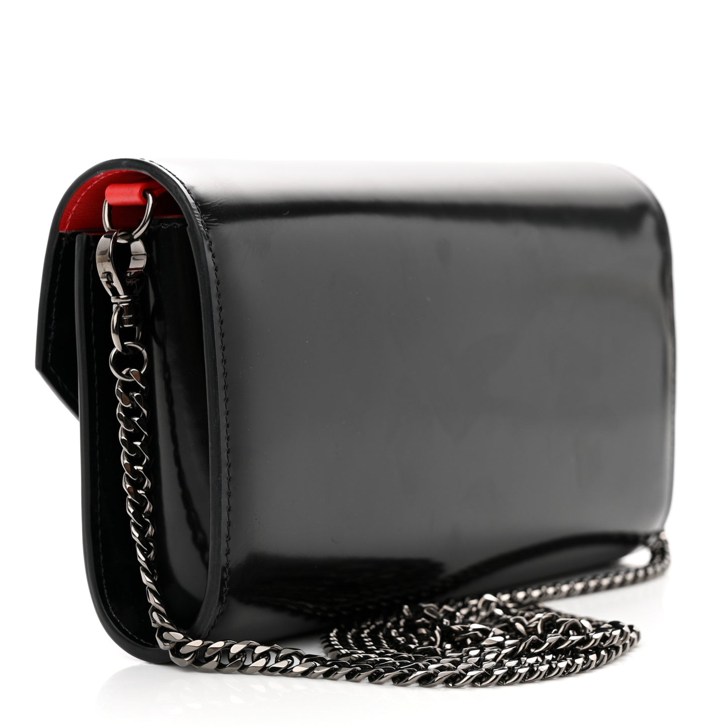Calfskin Loubi54 Wallet On Chain Black