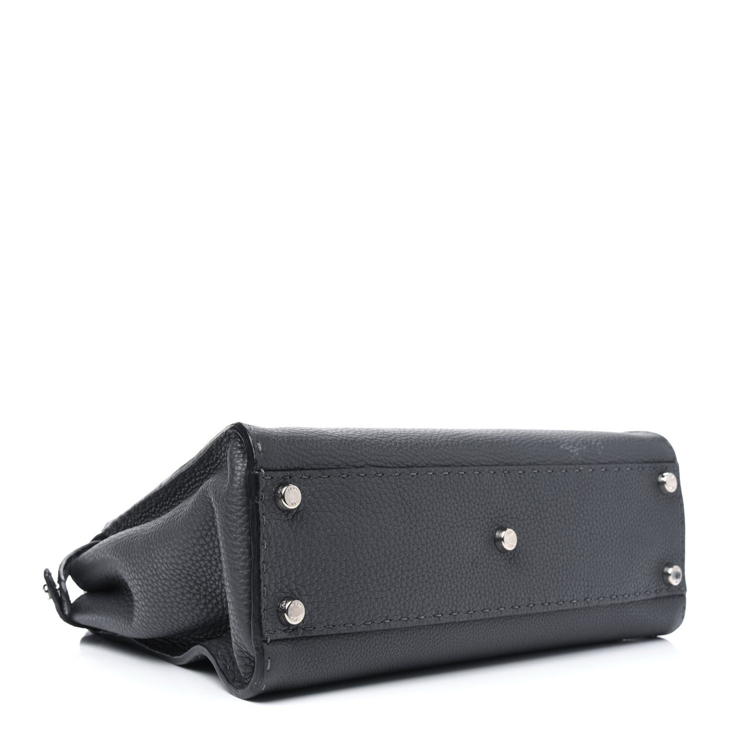 Cuoio Romano Selleria Bi-Color Medium Peekaboo Iconic Satchel Asfalto Latte