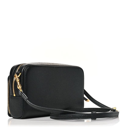 Christian Dior Grained Calfskin Caro Double Pouch Black 3 of 9