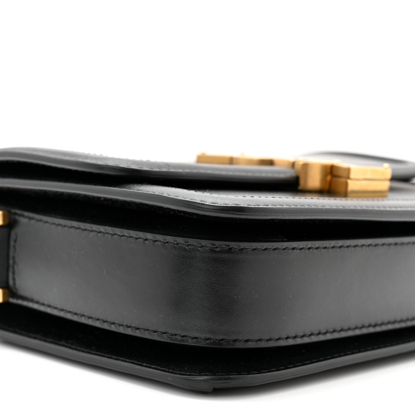Smooth Calfskin Small Solferino Satchel Black