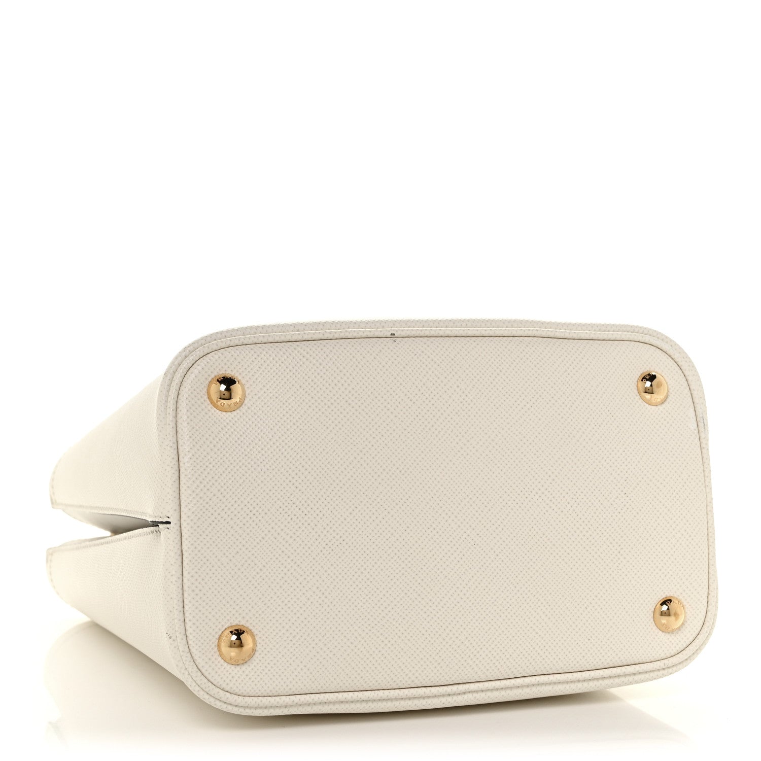 Prada Saffiano Cuir Medium Panier Bucket Bag Bianco Black 4 of 10