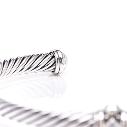 David Yurman Sterling Silver Diamond 5mm Cable Renaissance Station Bracelet 5 of 5