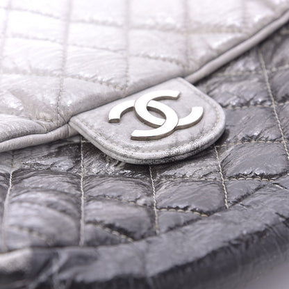 Chanel Vinyl Quilted Jumbo Melrose Degrade Flap Black 12 of 15
