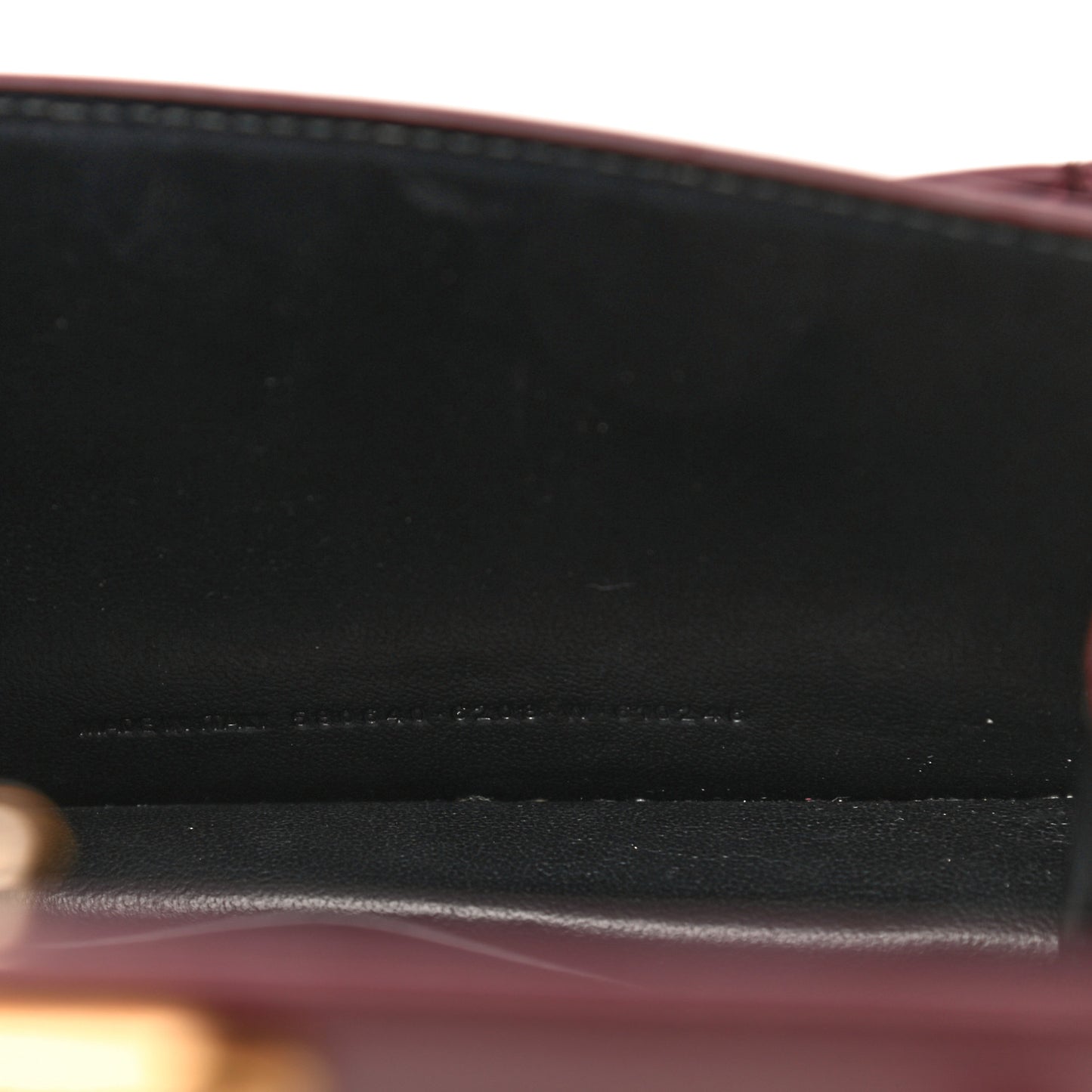Box Calfskin XS Sharp Top Handle Bag Burgundy