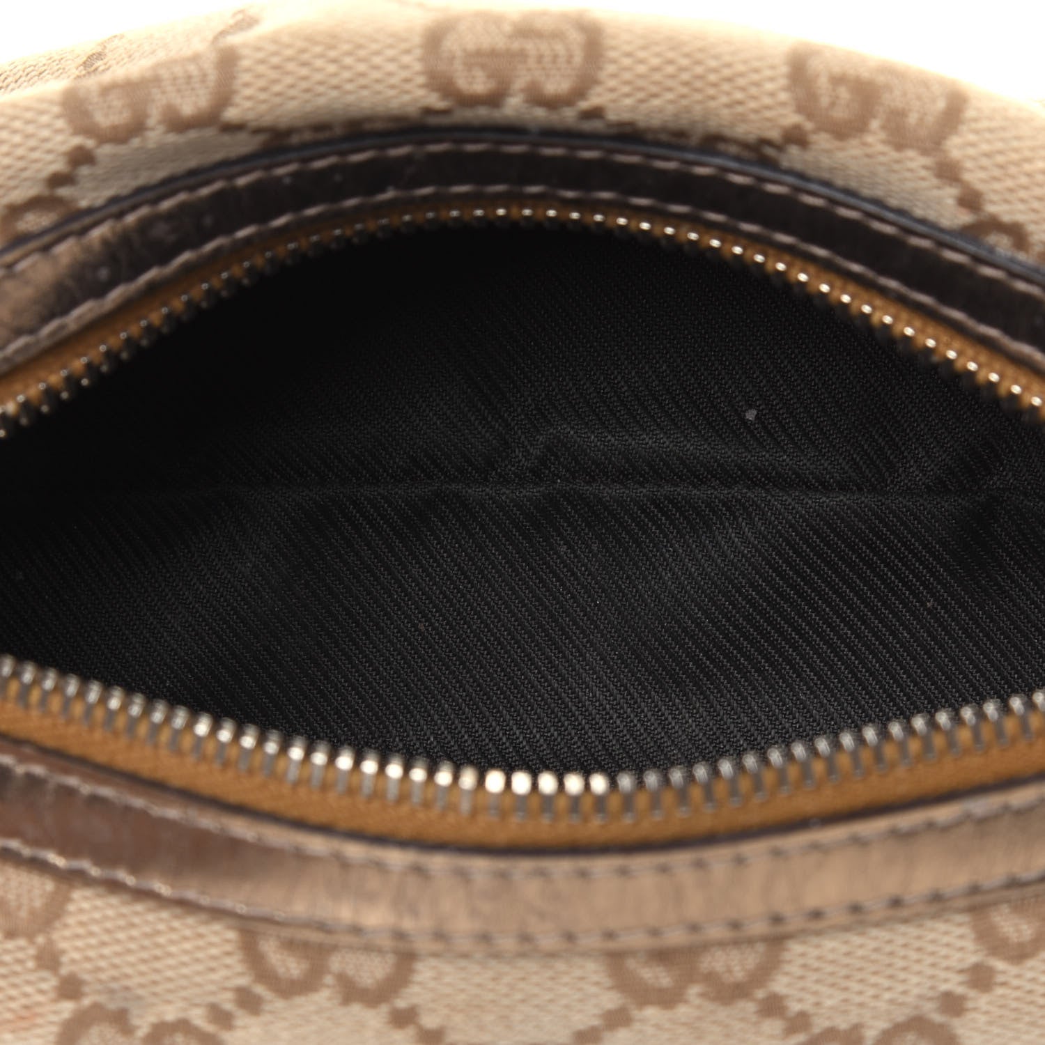Gucci Monogram Small Cosmetic Case Metallic Bronze 5 of 19