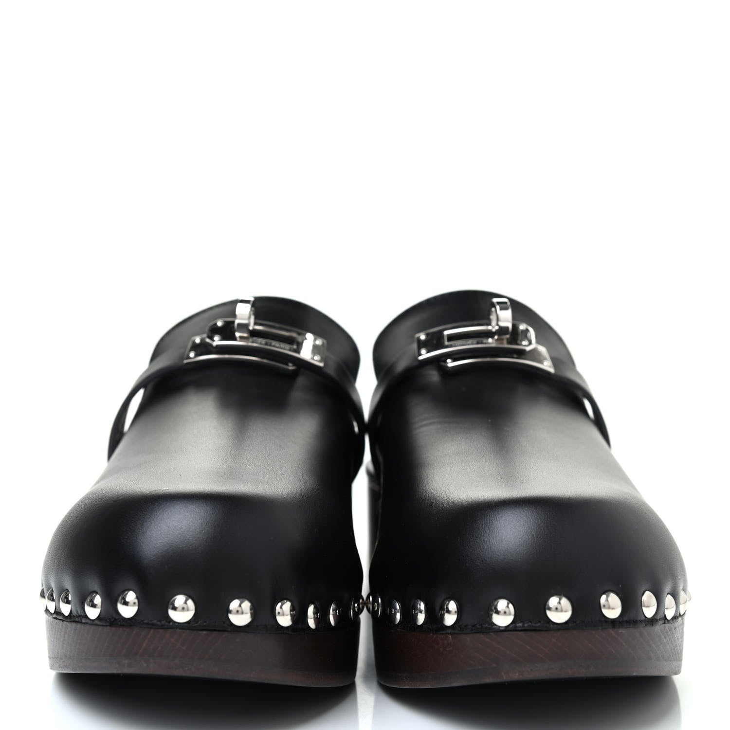 Hermes Calfskin Carlotta Mules 38 Black 2 of 4