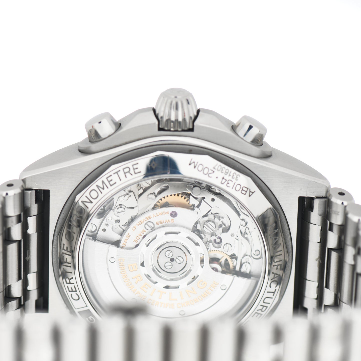 Stainless Steel 42mm Chronomat B01 Automatic Watch Blue AB0134