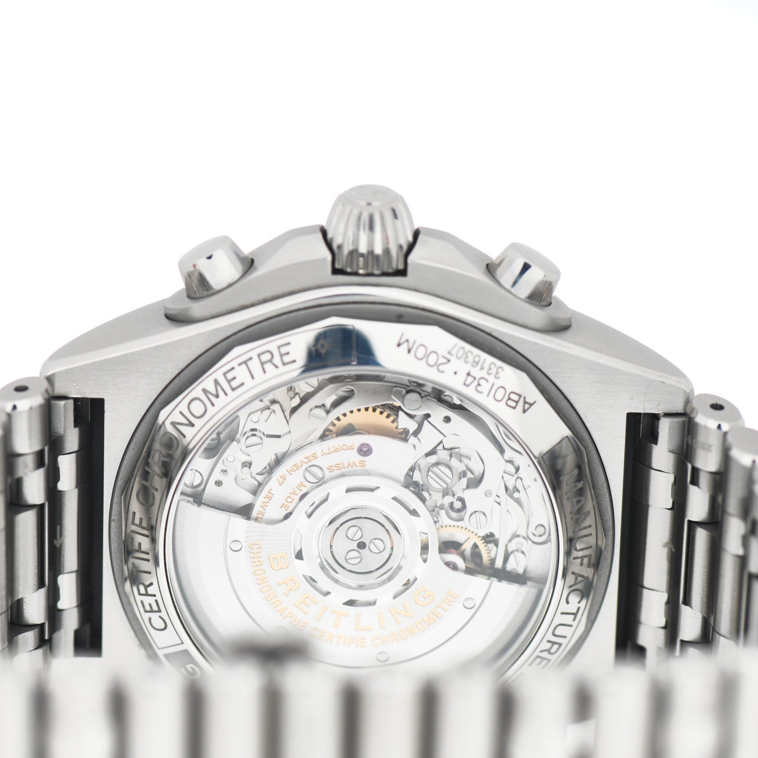 Breitling Stainless Steel 42mm Chronomat B01 Automatic Watch Blue AB0134 4 of 5