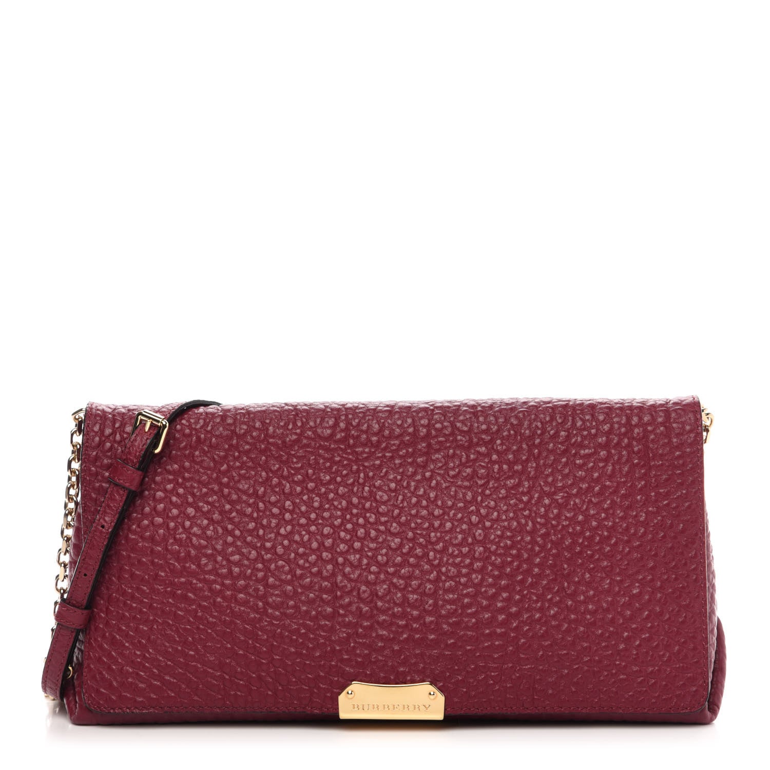 Burberry Signature Grain Medium Mildenhall Crossbody Bag Dark Plum 1 of 10