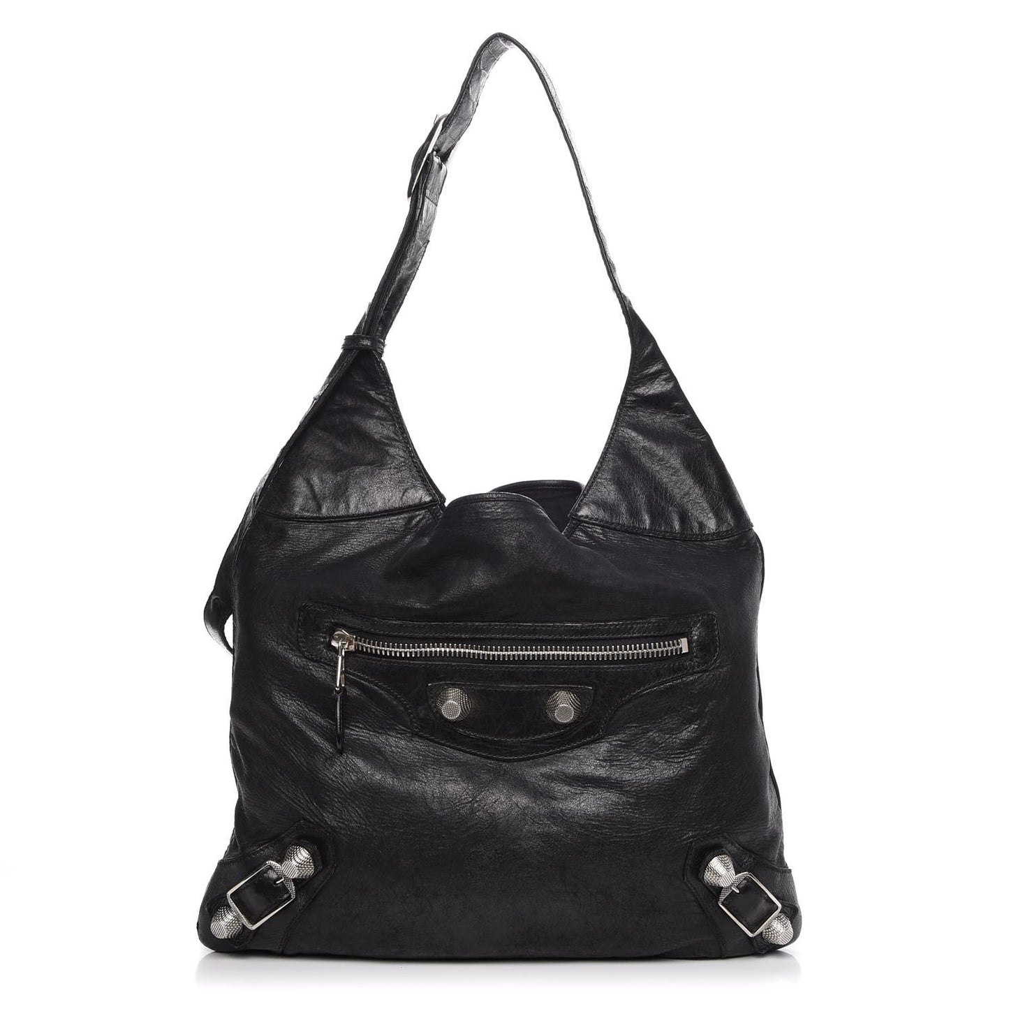 Chevre Giant 21 Silver Hardware Besace Hobo Black