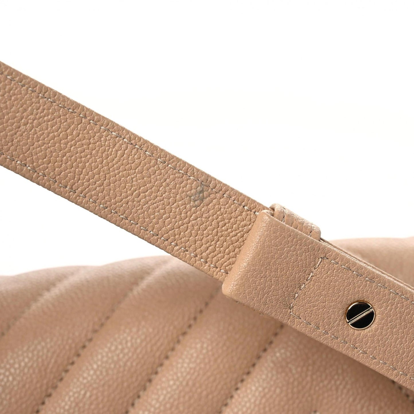 Caviar Chevron Quilted Medium Boy Flap Dark Beige