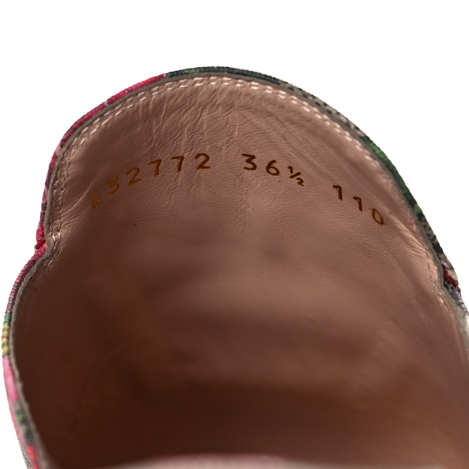 Gucci GG Supreme Monogram Flora Womens Princetown Slippers 36.5 Beige Ebony Multicolor Rosso 8 of 9