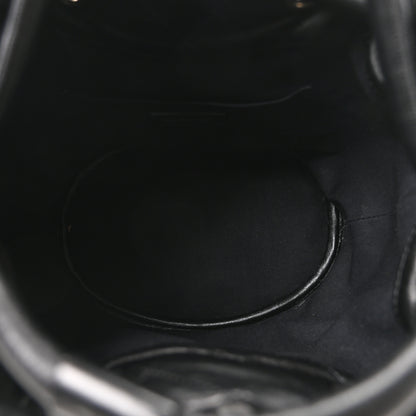 Balenciaga Nappa Calfskin Quilted Touch B Bucket Bag Black 5 of 10