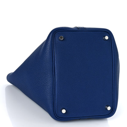 Hermes Taurillon Clemence Picotin Lock 18 PM Bleu Saphir 7 of 9