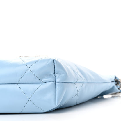 Chanel Shiny Calfskin Quilted Mini Chanel 22 Light Blue 10 of 11