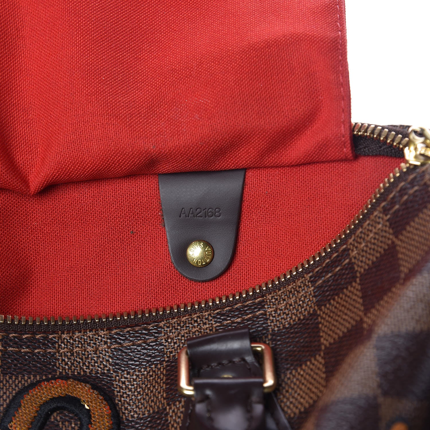 Louis Vuitton Damier Ebene Patches Speedy Bandouliere 30 7 of 10