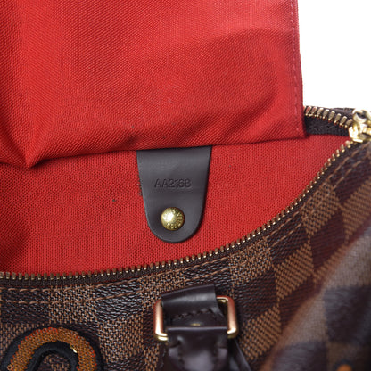 Louis Vuitton Damier Ebene Patches Speedy Bandouliere 30 7 of 10