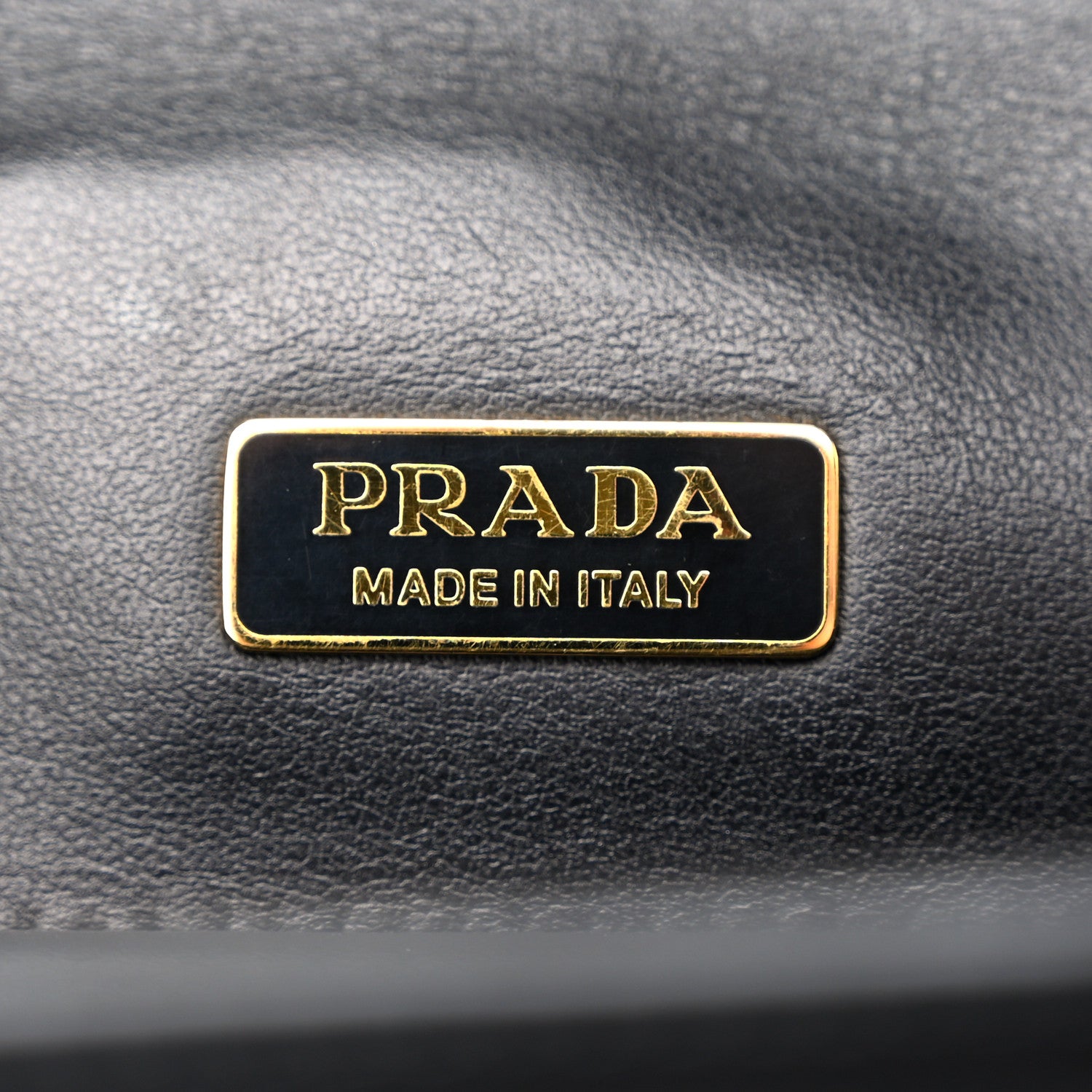 Prada City Calf Saffiano Animalier Top Handle Bag Black 6 of 11