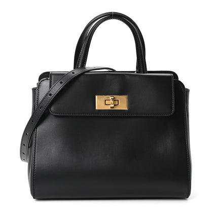 Balenciaga Shiny Box Calfskin Small Money Tote Black 1 of 8