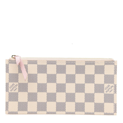 Louis Vuitton Damier Azur Felicie Chain Wallet Zippered Insert Rose Ballerine 1 of 6