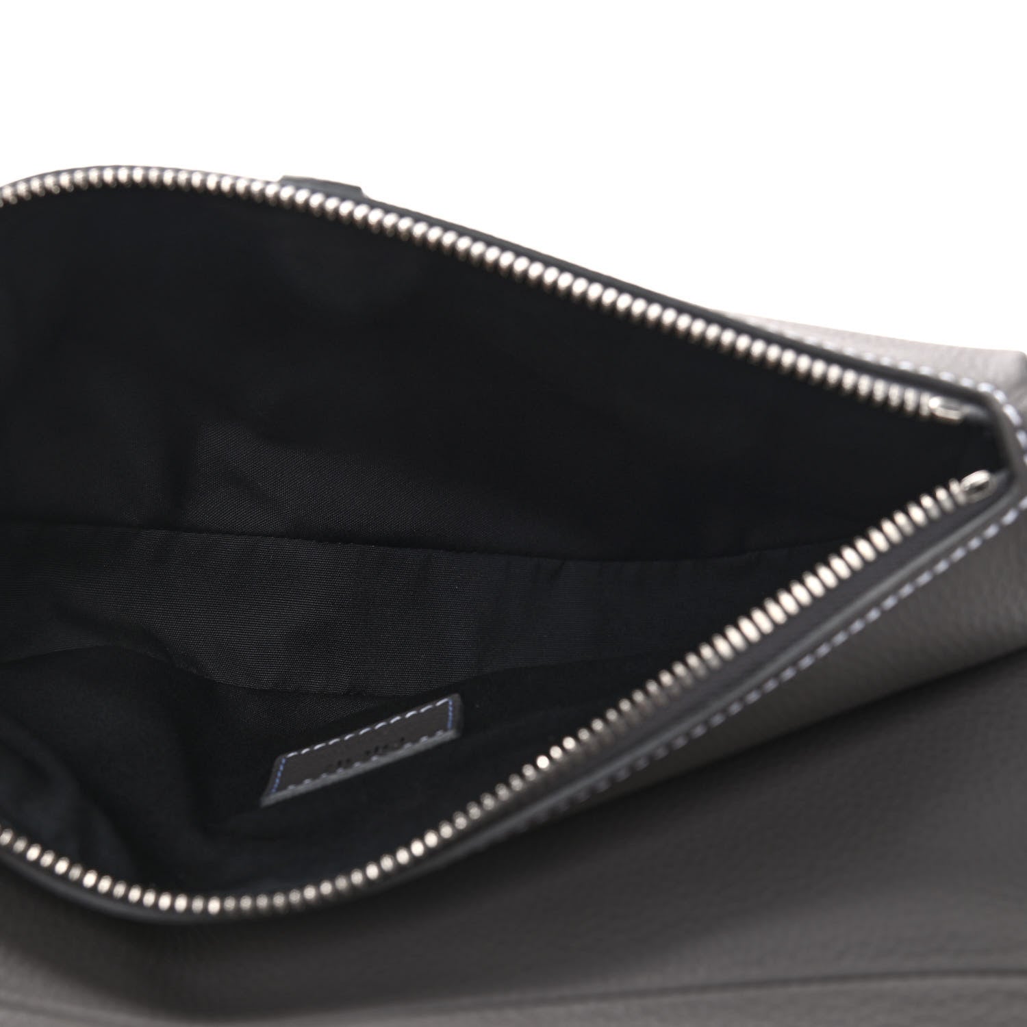 Christian Dior Grained Calfskin Kim Jones Saddle Bag Grey 4 of 8