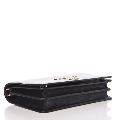 Prada Saffiano Lux Chain Wallet Black 4 of 8