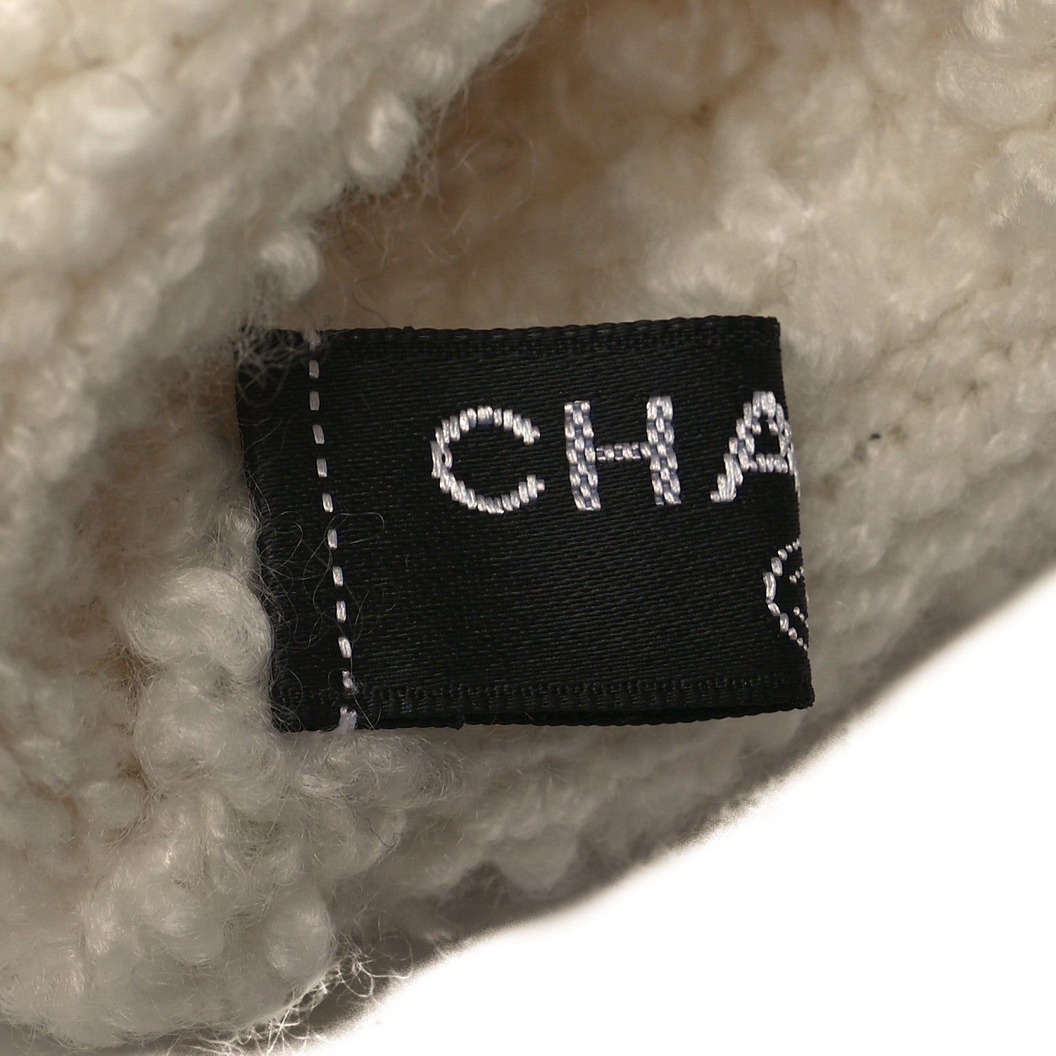 Chanel Cashmere Silk CC Fingerless Gloves Ivory 3 of 3